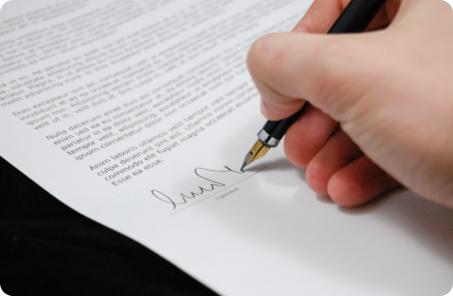 image of contract signature