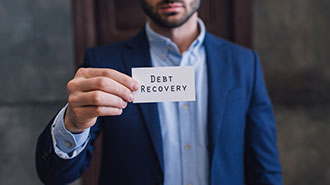 debt recovery sign